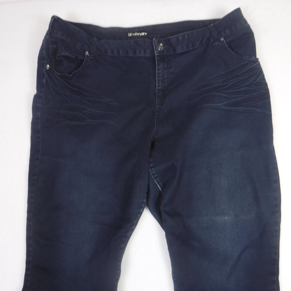 Lane Bryant Womens Plus Size Dark Wash Denim Jeans Size 24 Stretch - Picture 6 of 9